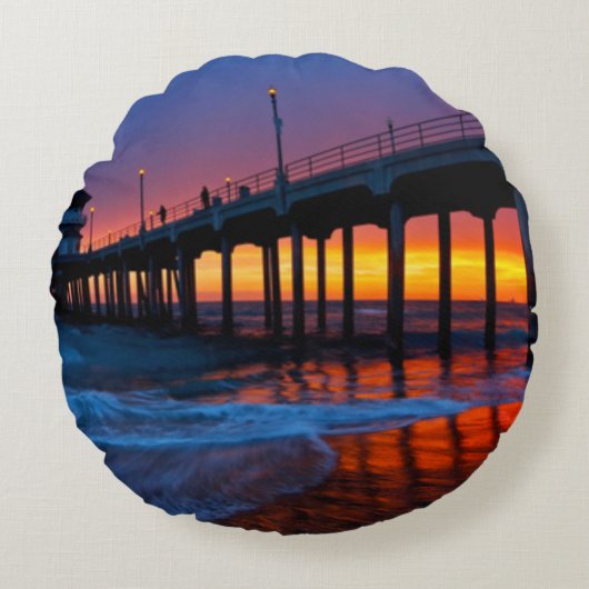 ブロンド&ブローク – HBピアサンセットピロー ラウンドクッション (正面)