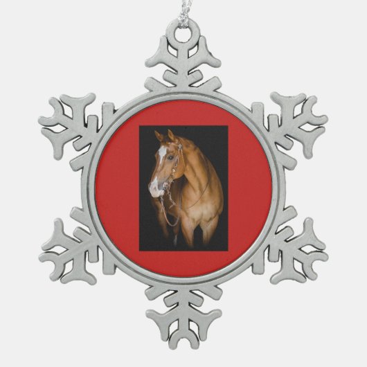 ブロンド&ブローク – "Personalize This"オーナメント スノーフレークピューターオーナメント (正面)