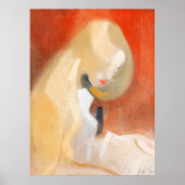 ブロンド・ヘアーの女の子by Helene Schjerfbeck ポスター (正面)