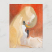 ブロンド・ヘアーの女の子by Helene Schjerfbeck ポストカード (正面)