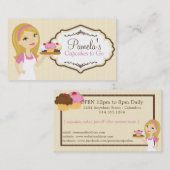 ブロンド・ベイカーのカップケーキの名刺D17 名刺 (正面/裏面)