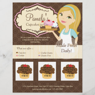 ブロンド・ベーカーCupcake D12フライヤーと写真D3 チラシ