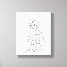 ブロンド・ボンシェルピンナップガールアダルトカラーリングアート キャンバスプリント