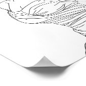 ブロンド・ボンシェルピンナップガールアダルトカラーリングページ ポスター (角)