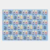 ブロンド・ボーイ・サッカーパーソナライズされた ラッピングペーパーシート (正面3)