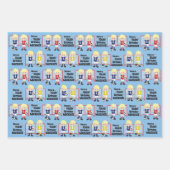 ブロンド・ボーイ・サッカーパーソナライズされた ラッピングペーパーシート (正面2)