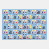 ブロンド・ボーイ・サッカーパーソナライズされた ラッピングペーパーシート (正面)