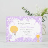 ブロンド・ボーイ・ファースト・コミュニオンダマスク 招待状 (スタンド正面)