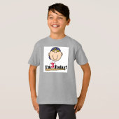 ブロンド・ボーイ・ベースボール3歳の誕生日 Tシャツ (正面フル)
