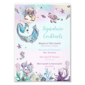 ブロンド・マーメイド誕生日シグネチャーカクテルメニュー フォトプリント            (正面)