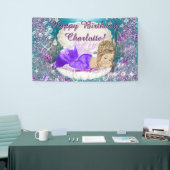 ブロンド・マーメイド誕生日パーティバナー 横断幕 (トレードショー)