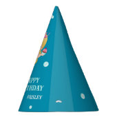 ブロンド・マーメイド誕生日パーティーハットパーソナライズされた- パーティーハット (右)