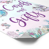 ブロンド・マーメイド誕生日ベビーシャワーカード&ギフト ポスター (角)