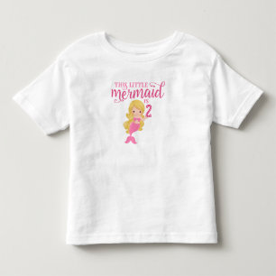 ブロンド・マーメイド2nd誕生日 トドラーTシャツ