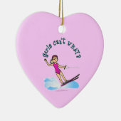 ブロンド·メス·ウォーター·スキーヤー セラミックオーナメント (右)