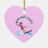 ブロンド·メス·ウォーター·スキーヤー セラミックオーナメント (正面)