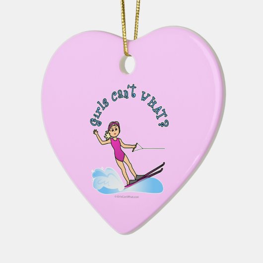 ブロンド·メス·ウォーター·スキーヤー セラミックオーナメント (左)