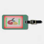 ブロンド・メルメイド・メリークリスマス・ラゲージタグ ラゲッジタグ (正面横)