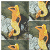 ブロンド・ルックアウトの人魚 ファブリック (クローズアップ)