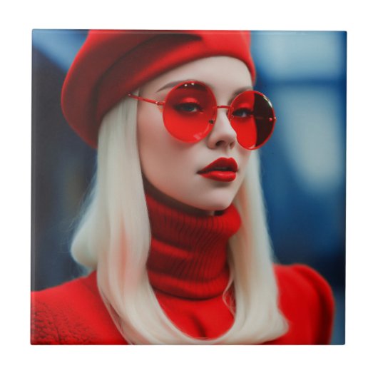 ブロンド・レディ・イン・レッド タイル (正面)