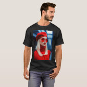 ブロンド・レディ・イン・レッド Tシャツ (正面フル)