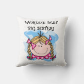 ブロンド・ワールド最高のの姉の贈り物 クッション (裏面)