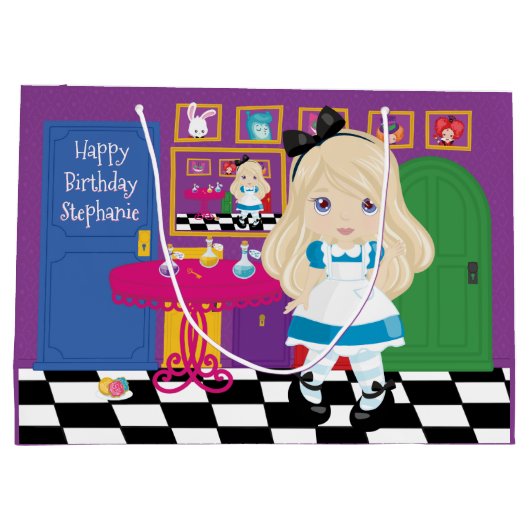 ブロンドAlice – 私の大きな抱き枕 ラージペーパーバッグ (裏面)