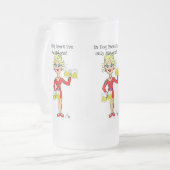 ブロンドJILLIE: "犬ビールだけで私にありました1つ"が フロストグラスビールジョッキ (正面左)