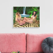 ブロンドVSブルネット キャンバスプリント (インサイチュ (リビング))