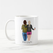ブロンパーソナライズされたド·ブルネット·フ最高のレンズ コーヒーマグカップ (左)