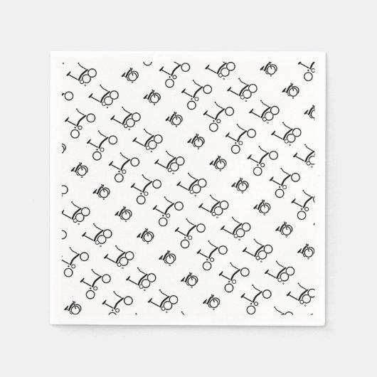 ブロンプトン折り畳み自転車 スタンダードカクテルナプキン (正面)