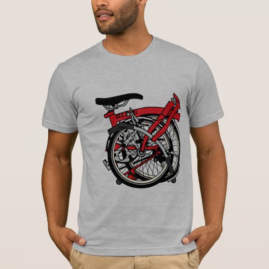 ブロンプトン自転車の折り畳み Tシャツ (正面)