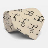 ブロンプトン自転車パターン（の模様が）あるネクタイ ネクタイ (ロール)