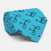 ブロンプトン自転車パターン（の模様が）あるネクタイ ネクタイ (ロール)