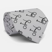 ブロンプトン自転車パターン（の模様が）あるネクタイ ネクタイ (ロール)