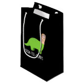 ブロン・トゥ・サウルスおもしろい恐竜プン・ダークBG スモールペーパーバッグ (正面アングル)