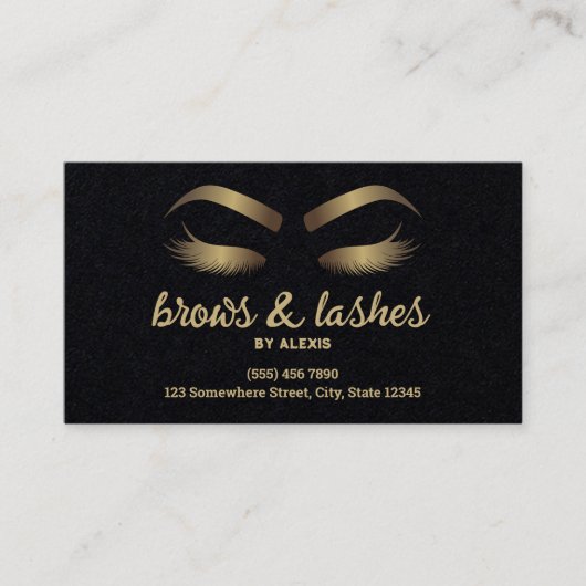 ブローとラッシュカスタムQRプロフェッショナル 名刺 (正面)