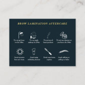 ブローアフター気にエステティシャンゴールデン詳細 名刺 (裏面)