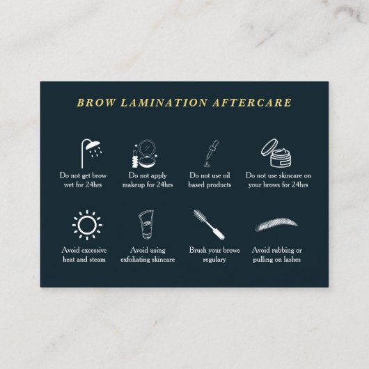 ブローアフター気にエステティシャンゴールデン詳細 名刺 (裏面)