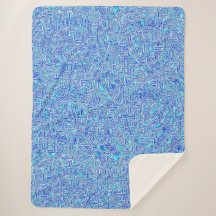 ブロークン万華鏡のように千変万化するパターンシェルパブランケット