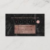 ブローゲームフェイクバラ金ゴールドタイポグラフィ大理石ロイヤリティ ロイヤリティカード (裏面)
