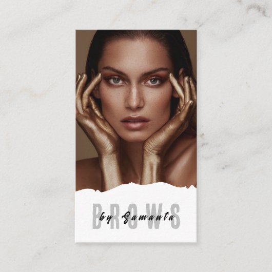 ブローズアフターケアPMUマイクロブレーディングヘナサロンブシン 名刺 (正面)