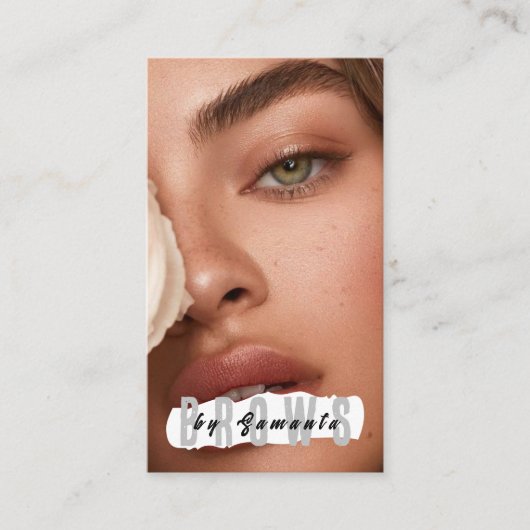 ブローズアフターケアPMUマイクロブレーディングヘナサロンブシン 名刺 (正面)