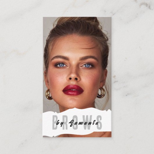 ブローズアフターケアPMUマイクロブレーディングヘナサロンブシン 名刺 (正面)