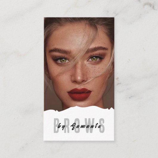 ブローズアフターケアPMUマイクロブレーディングヘナサロンブシン 名刺 (正面)