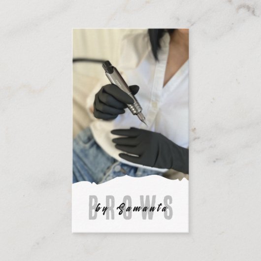 ブローズアフターケアPMUマイクロブレーディングヘナサロンブシン 名刺 (正面)