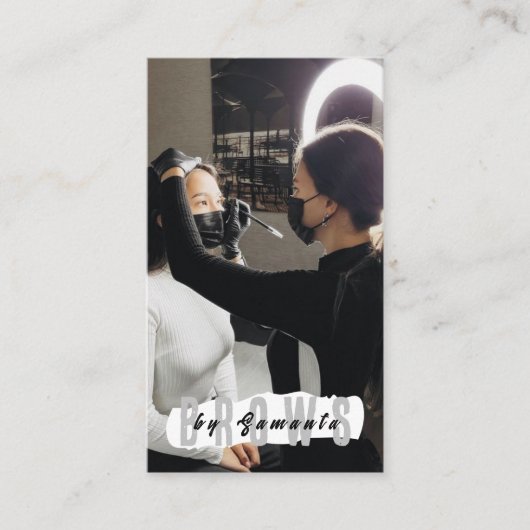 ブローズアフターケアPMUマイクロブレーディングヘナサロンブシン 名刺 (正面)