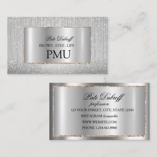 ブローズアフターケアPMUマイクロブレーディングヘナサロン 名刺 (正面/裏面)