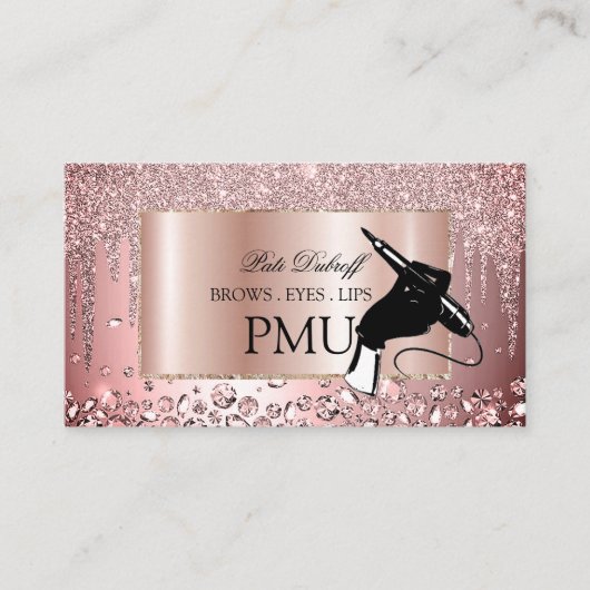 ブローズアフターケアPMUマイクロブレーディングヘナサロン 名刺 (正面)