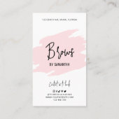 ブローズマイクロブラディングアフターケアピンクウォーター色PMU 名刺 (裏面)